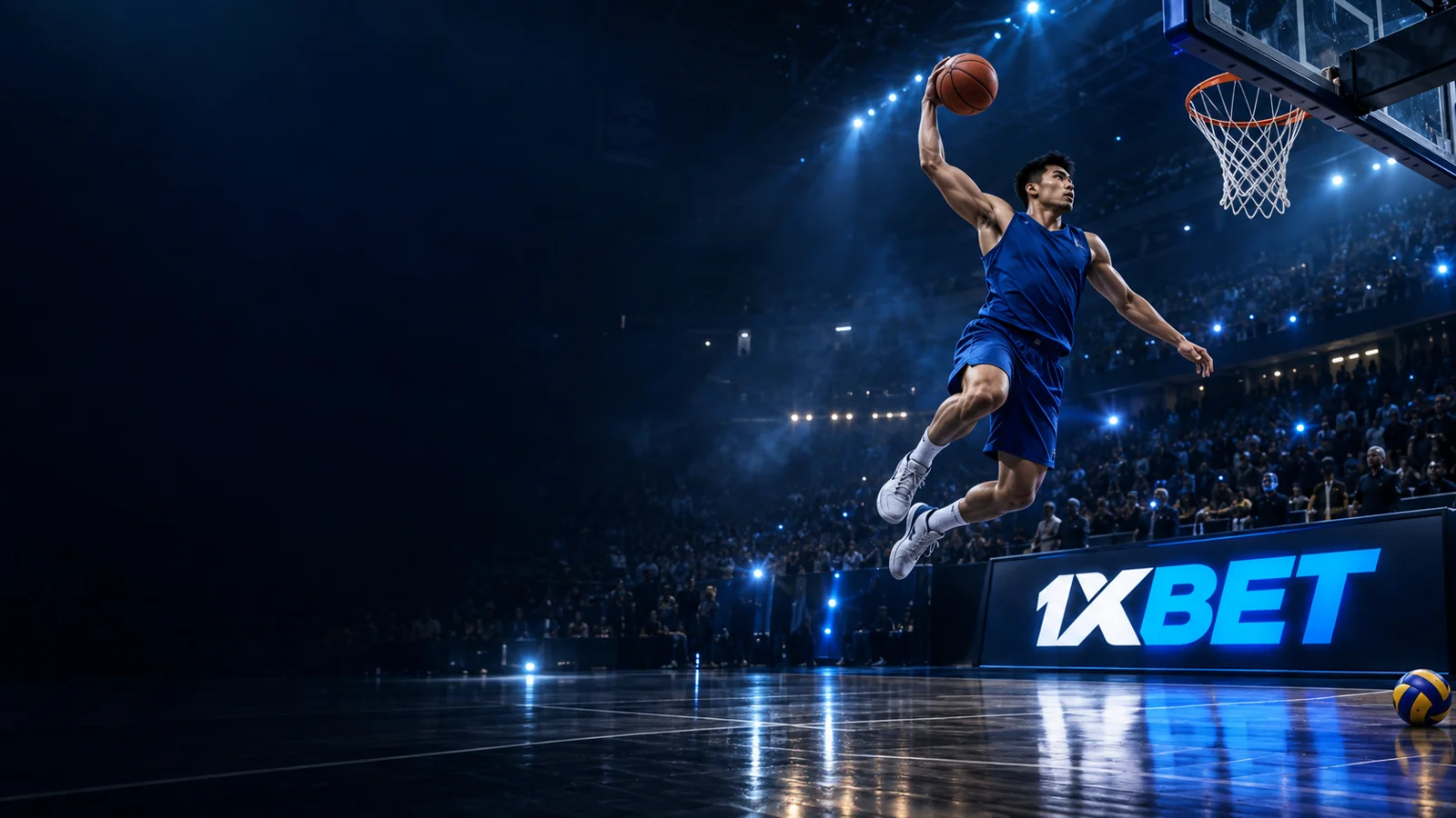 Ilustrasyon ng 1XBET at kagamitang pang-sports